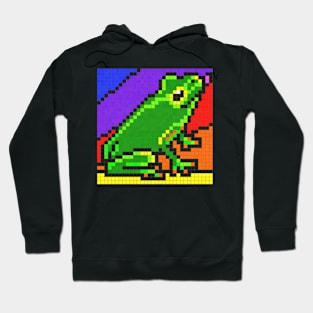 Friendly Frog Pixel Painting Hoodie